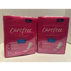 Lot Of 2 -Carefree Regular Panti Liners Daily Unscented 54 ct Acti-Fresh